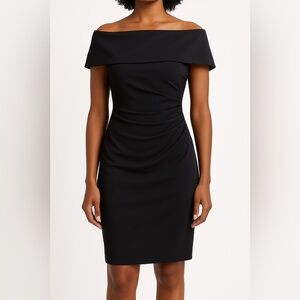 Vince Camuto Black Off-Shoulder Cocktail Dress (10)